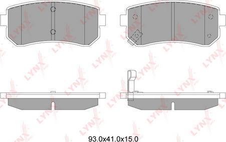 LYNXauto BD-4407 - Kit de plaquettes de frein, frein à disque cwaw.fr