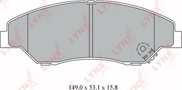 LYNXauto BD-4414 - Kit de plaquettes de frein, frein à disque cwaw.fr