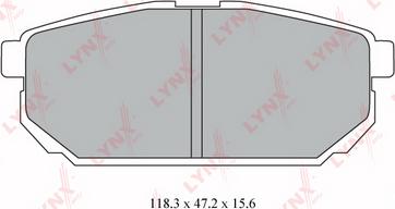 LYNXauto BD-4413 - Kit de plaquettes de frein, frein à disque cwaw.fr