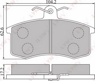 LYNXauto BD-4605 - Kit de plaquettes de frein, frein à disque cwaw.fr