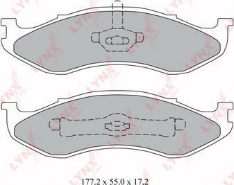 LYNXauto BD-4200 - Kit de plaquettes de frein, frein à disque cwaw.fr