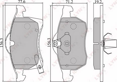 LYNXauto BD-5904 - Kit de plaquettes de frein, frein à disque cwaw.fr