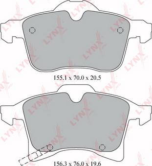 LYNXauto BD-5908 - Kit de plaquettes de frein, frein à disque cwaw.fr