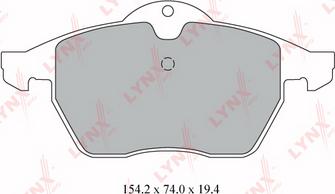 LYNXauto BD-5914 - Kit de plaquettes de frein, frein à disque cwaw.fr