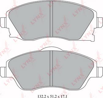 LYNXauto BD-5915 - Kit de plaquettes de frein, frein à disque cwaw.fr