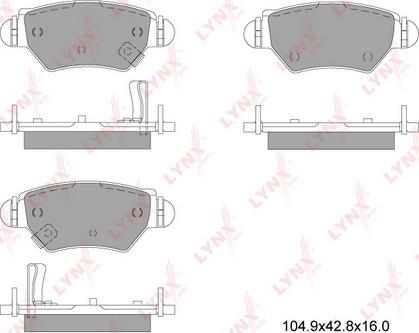 LYNXauto BD-5910 - Kit de plaquettes de frein, frein à disque cwaw.fr