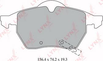 LYNXauto BD-5912 - Kit de plaquettes de frein, frein à disque cwaw.fr