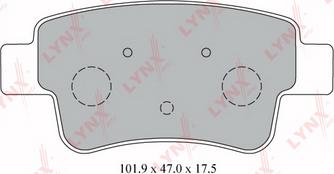 LYNXauto BD-5917 - Kit de plaquettes de frein, frein à disque cwaw.fr