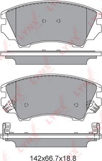 LYNXauto BD-5927 - Kit de plaquettes de frein, frein à disque cwaw.fr