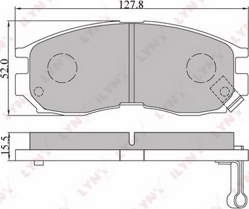 LYNXauto BD-5509 - Kit de plaquettes de frein, frein à disque cwaw.fr