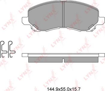 LYNXauto BD-5504 - Kit de plaquettes de frein, frein à disque cwaw.fr