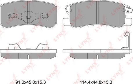 LYNXauto BD-5507 - Kit de plaquettes de frein, frein à disque cwaw.fr