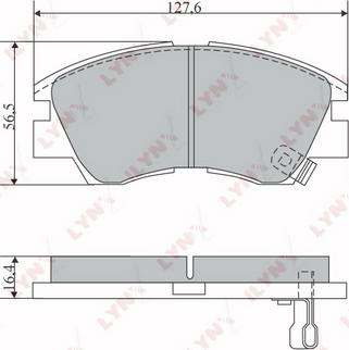 LYNXauto BD-5519 - Kit de plaquettes de frein, frein à disque cwaw.fr