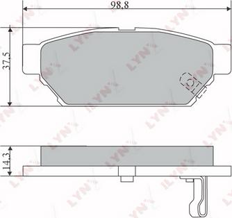 LYNXauto BD-5516 - Kit de plaquettes de frein, frein à disque cwaw.fr