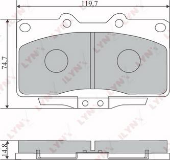 LYNXauto BD-5518 - Kit de plaquettes de frein, frein à disque cwaw.fr