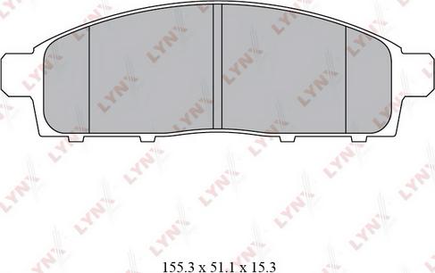 LYNXauto BD-5529 - Kit de plaquettes de frein, frein à disque cwaw.fr