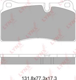 LYNXauto BD-5004 - Kit de plaquettes de frein, frein à disque cwaw.fr