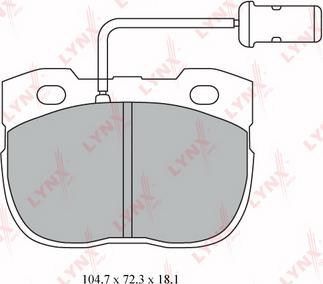 LYNXauto BD-5000 - Kit de plaquettes de frein, frein à disque cwaw.fr