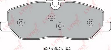 LYNXauto BD-5003 - Kit de plaquettes de frein, frein à disque cwaw.fr