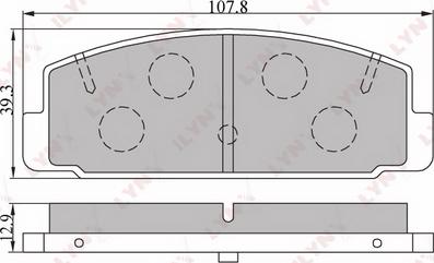 LYNXauto BD-5104 - Kit de plaquettes de frein, frein à disque cwaw.fr