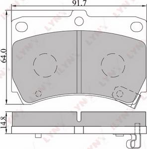 LYNXauto BD-5105 - Kit de plaquettes de frein, frein à disque cwaw.fr