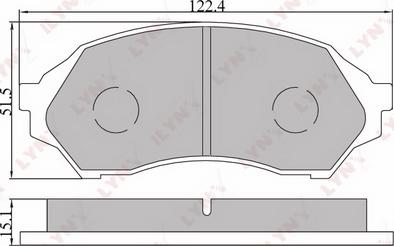 LYNXauto BD-5103 - Kit de plaquettes de frein, frein à disque cwaw.fr