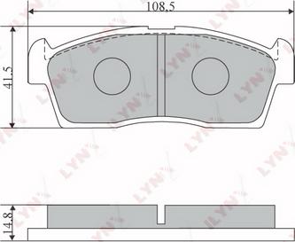 LYNXauto BD-5107 - Kit de plaquettes de frein, frein à disque cwaw.fr