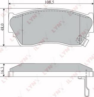 LYNXauto BD-5110 - Kit de plaquettes de frein, frein à disque cwaw.fr