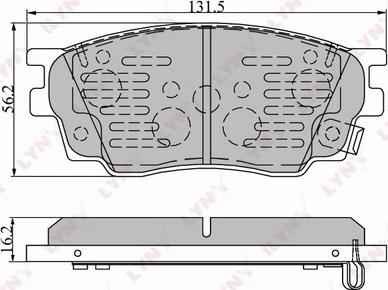 LYNXauto BD-5111 - Kit de plaquettes de frein, frein à disque cwaw.fr