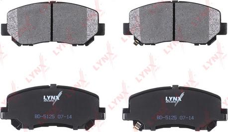 LYNXauto BD-5125 - Kit de plaquettes de frein, frein à disque cwaw.fr