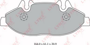 LYNXauto BD-5348 - Kit de plaquettes de frein, frein à disque cwaw.fr