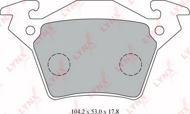 LYNXauto BD-5347 - Kit de plaquettes de frein, frein à disque cwaw.fr