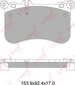 LYNXauto BD-5355 - Kit de plaquettes de frein, frein à disque cwaw.fr