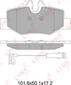 LYNXauto BD-5353 - Kit de plaquettes de frein, frein à disque cwaw.fr