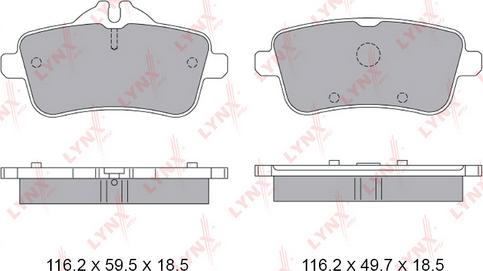 LYNXauto BD-5360 - Kit de plaquettes de frein, frein à disque cwaw.fr