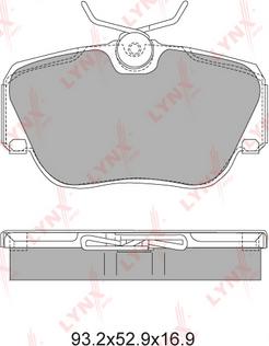 LYNXauto BD-5304 - Kit de plaquettes de frein, frein à disque cwaw.fr