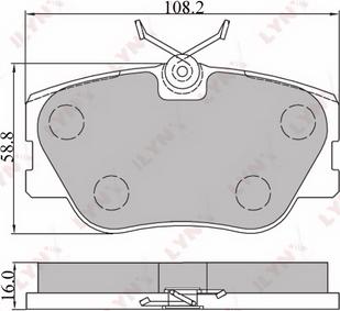 LYNXauto BD-5301 - Kit de plaquettes de frein, frein à disque cwaw.fr