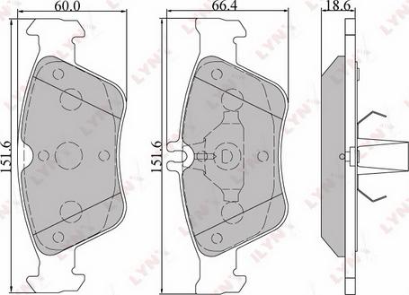 LYNXauto BD-5302 - Kit de plaquettes de frein, frein à disque cwaw.fr