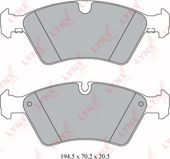 LYNXauto BD-5330 - Kit de plaquettes de frein, frein à disque cwaw.fr