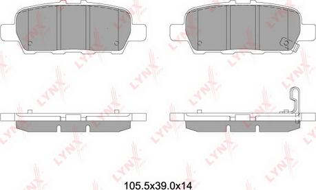 LYNXauto BD-5745 - Kit de plaquettes de frein, frein à disque cwaw.fr