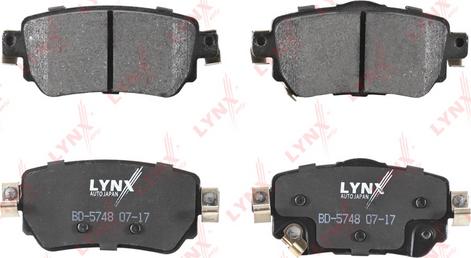 LYNXauto BD-5748 - Kit de plaquettes de frein, frein à disque cwaw.fr