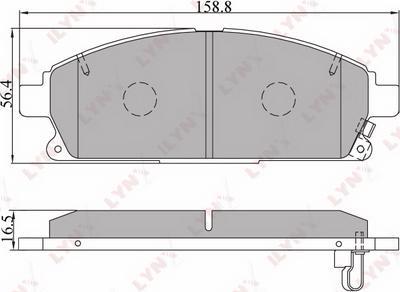 LYNXauto BD-5704 - Kit de plaquettes de frein, frein à disque cwaw.fr