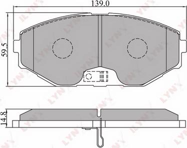 LYNXauto BD-5705 - Kit de plaquettes de frein, frein à disque cwaw.fr