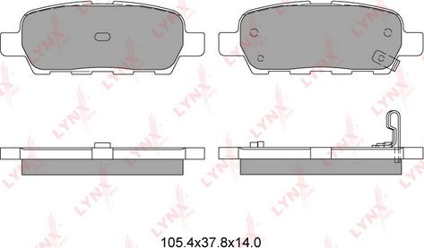 LYNXauto BD-5706 - Kit de plaquettes de frein, frein à disque cwaw.fr