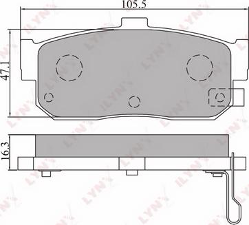 LYNXauto BD-5702 - Kit de plaquettes de frein, frein à disque cwaw.fr