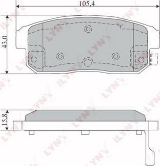 LYNXauto BD-5719 - Kit de plaquettes de frein, frein à disque cwaw.fr