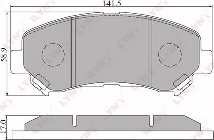 LYNXauto BD-5711 - Kit de plaquettes de frein, frein à disque cwaw.fr