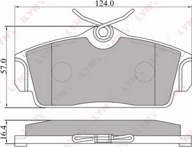 LYNXauto BD-5713 - Kit de plaquettes de frein, frein à disque cwaw.fr