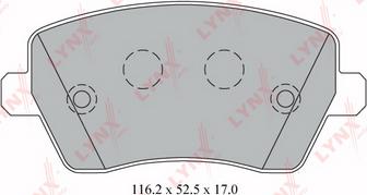 LYNXauto BD-5739 - Kit de plaquettes de frein, frein à disque cwaw.fr