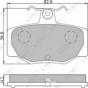 LYNXauto BD-5736 - Kit de plaquettes de frein, frein à disque cwaw.fr